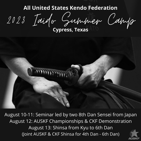 The 2023 AUSKF Iaido Summer Camp (Seminar,Taikai and Shinsa) The 2023 AUSKF Iaido Summer Camp (Seminar,Taikai and Shinsa)
